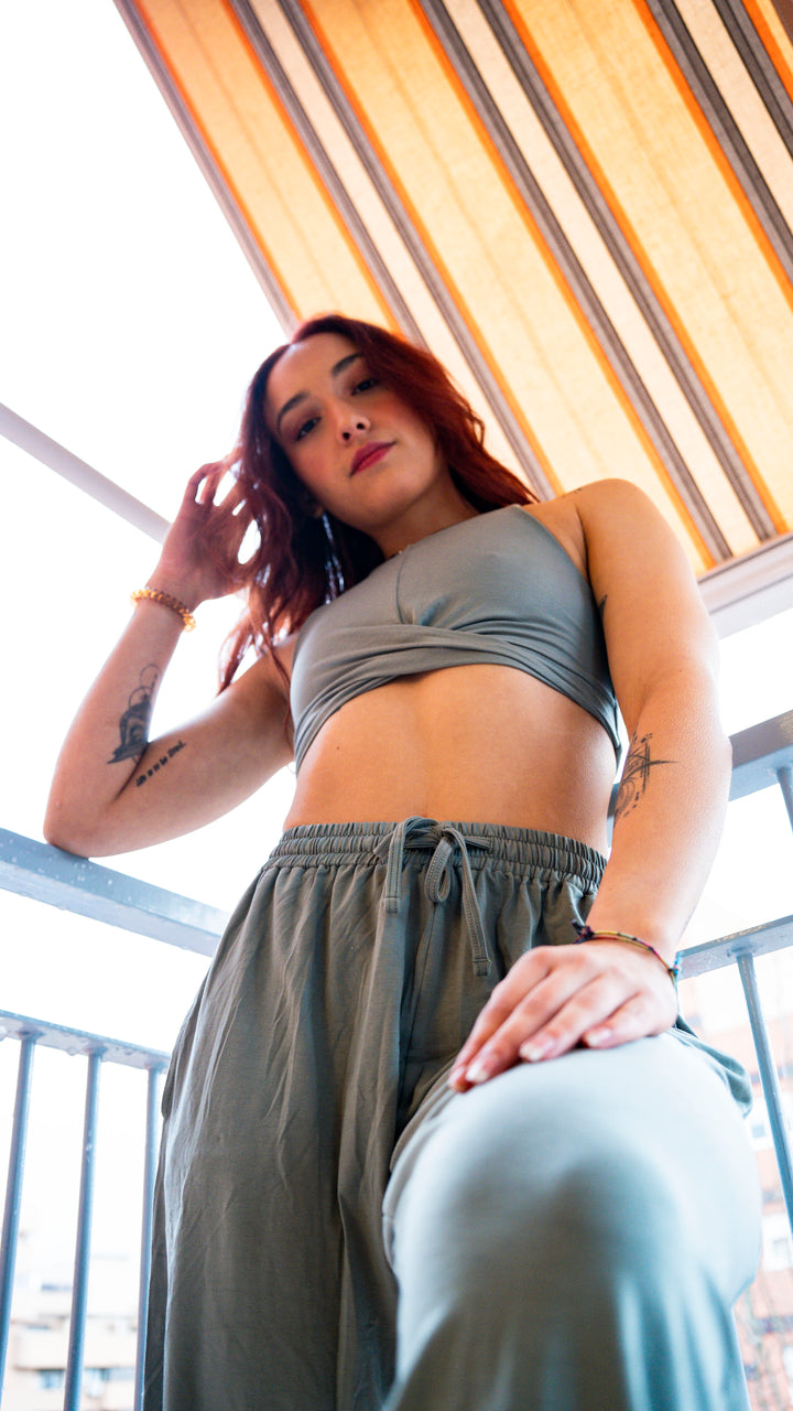 Moss Koko Twisted Front Tank Eco Bralette
